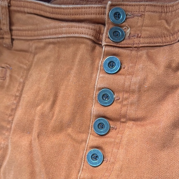 Ava & Viv 24W Rust Orange Button-Up Shorts - Picture 2 of 6
